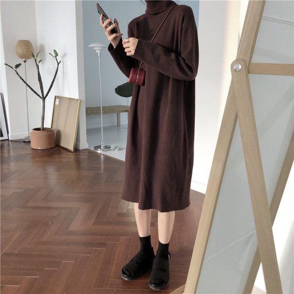 Knitted wool dress - Picture 3 of 4